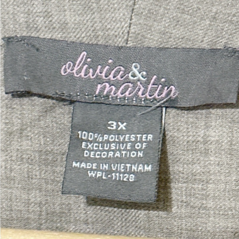 Olivia & Martin Embroidered Open Front Kimono - Size 3X - Picture 5 of 5